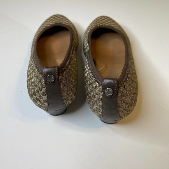Nurture Metallic Bronze Basketweave Slip On Flats Shoes, 7.5M - Picture 7 of 8